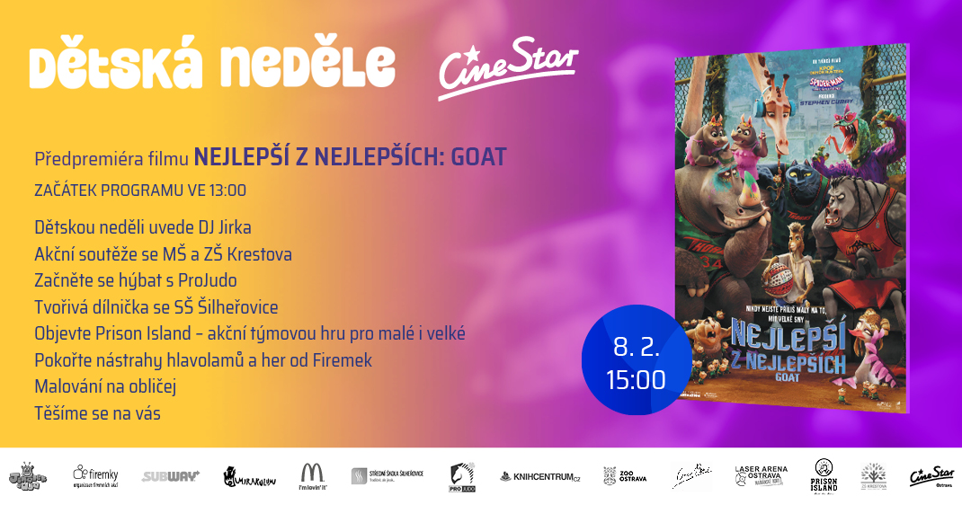 Dětská neděle s filmem Nejlepši z nejlepších: GOAT