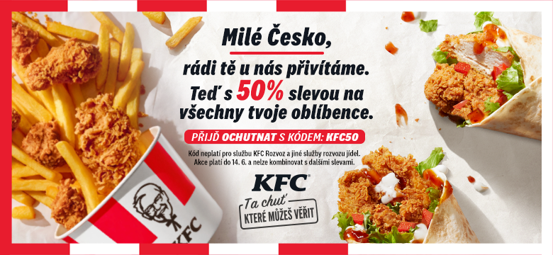 Sleva 50 % na oblíbence z KFC